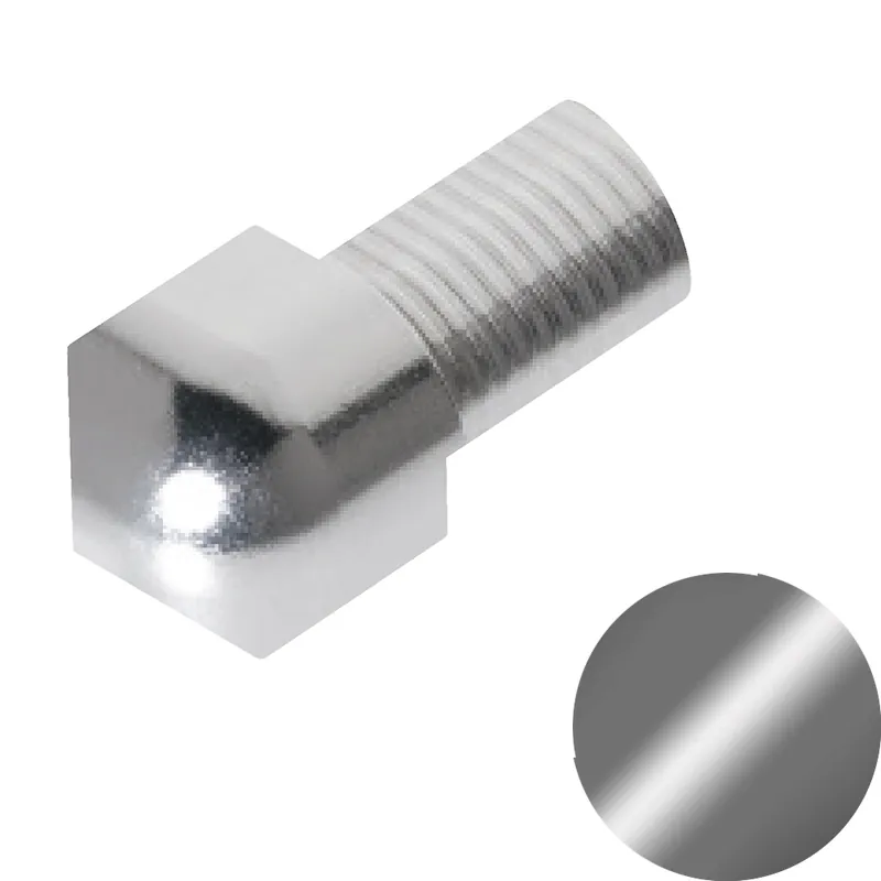 Bestel Nu Profilitec - ROUNDCAPSULE RJI - H 6 mm, Capsula in Alluminio Finitura Anodizzato Brillantato Cromo, Linea Rivestimenti, Set da 2 Pz - RJI60ASBSET2