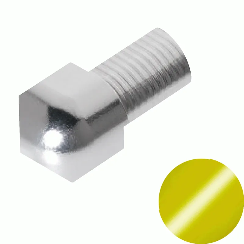Alleen Vandaag Profilitec - ROUNDCAPSULE RJI - H 6 mm, Capsula in Alluminio Finitura Anodizzato Brillantato Oro, Linea Rivestimenti, Set da 2 Pz - RJI60AOBSET2