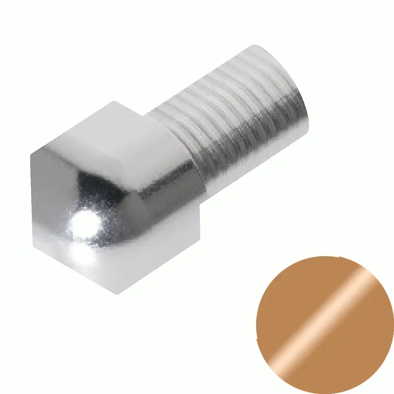 Beste Prijs Profilitec - ROUNDCAPSULE RJI - H 6 mm, Capsula in Alluminio Finitura Anodizzato Brillantato Rame, Linea Rivestimenti, Set da 2 Pz - RJI60ARBSET2