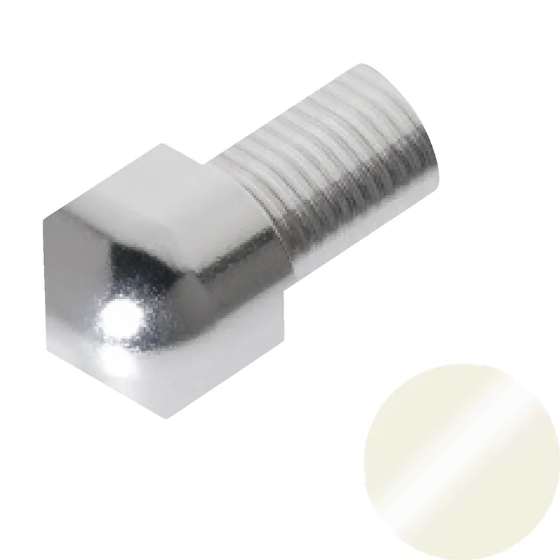 Voordeelprijs Profilitec - ROUNDCAPSULE RJI - H 6 mm, Capsula in Alluminio Finitura Verniciato Crema, Linea Rivestimenti, Set da 2 Pz - RJI60A41SET2