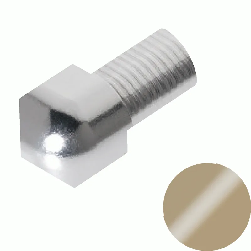 Hoge Kwaliteit Profilitec - ROUNDCAPSULE RJI - H 8 mm, Capsula in Alluminio Finitura Verniciato Beige Bahama, Linea Rivestimenti, Set da 2 Pz - RJI80A31SET2
