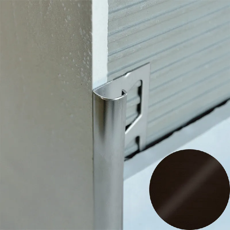 Fabrieksprijs Profilitec - ROUNDJOLLY RJ - H 10 mm, Capsula in Alluminio Finitura Anodizzato Bronzo Antico, Linea Rivestimenti - RJI100AMSBSET2
