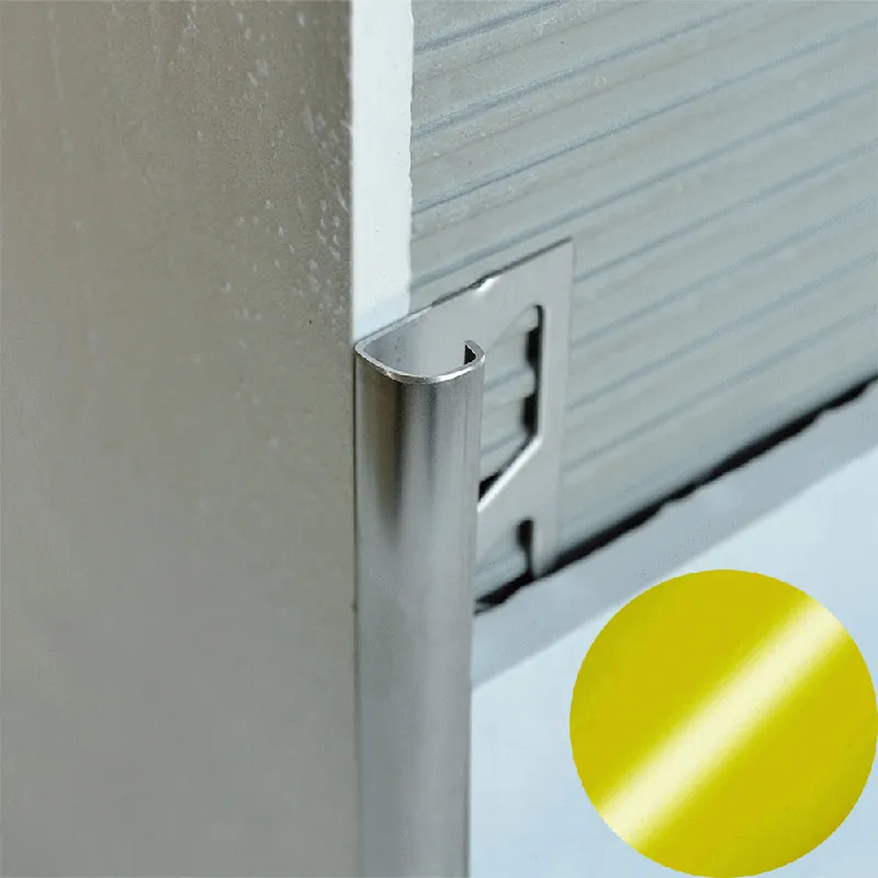 Uitverkoop Profilitec - ROUNDJOLLY RJ - H 10 mm, L 2700 mm in Alluminio Finitura Anodizzato Brillantato Oro, Linea Rivestimenti - RJ100AOB270