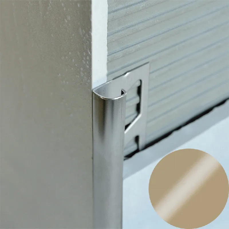 Seizoensaanbieding Profilitec - ROUNDJOLLY RJ - H 10 mm, L 2700 mm in Alluminio Finitura Verniciato Beige Bahama, Linea Rivestimenti - RJ100A31270
