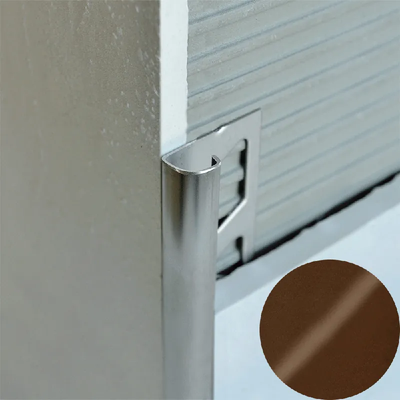 Koop Vandaag Profilitec - ROUNDJOLLY RJ - H 10 mm, L 2700 mm in Alluminio Finitura Verniciato Corten Goffrato, Linea Rivestimenti - RJ100A60270