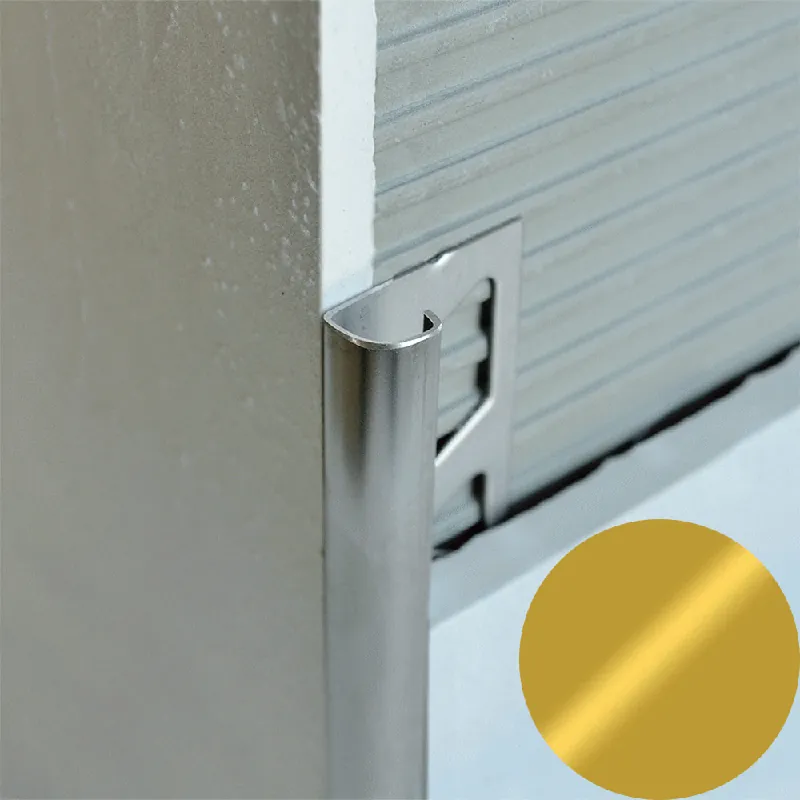 Bestel Nu Profilitec - ROUNDJOLLY RJ - H 6 mm, L 2700 mm in Alluminio Finitura Anodizzato Oro, Linea Rivestimenti - RJ60AO270