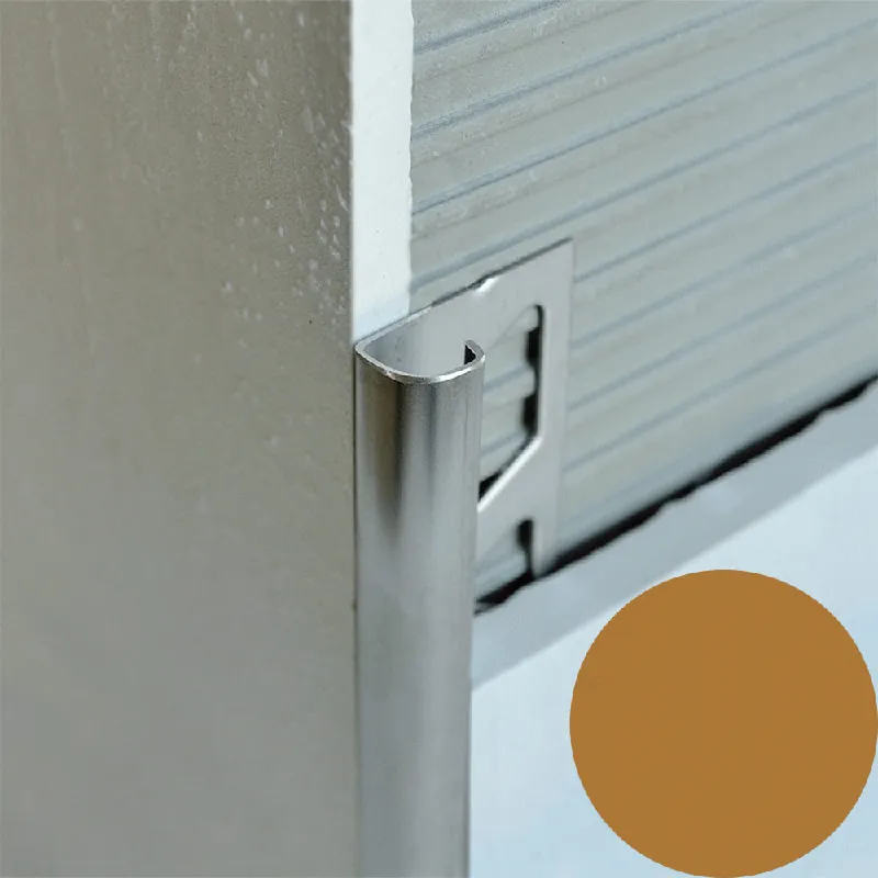 Tijdelijk Beschikbaar Profilitec - ROUNDJOLLY RJ - H 8 mm, L 2700 mm in Alluminio Finitura Anodizzato Rame, Linea Rivestimenti - RJ80AR270