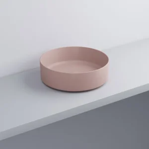 Actieprijs Ceramica Cielo - Shui Comfort - Lavabo da Appoggio Ovale in Ceramica, Misura 40X40 cm, Altezza 12,5 cm, Color Cipria - SHCOLAT40CIPRIA