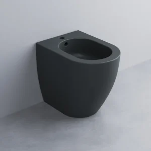 Aanbieding Ceramica Cielo - Smile - Bidet Monoforo a Terra in Ceramica, Misura 35X48 cm, Altezza 42 cm, Color Basalto - SMBIDRBASALTO