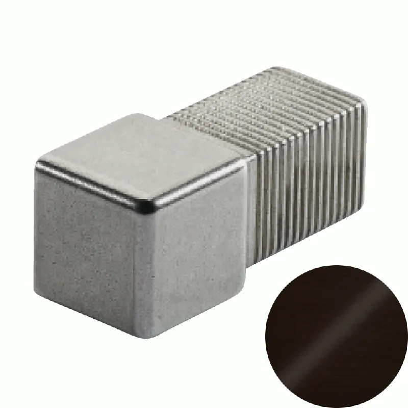 Profilitec - SQUARECAPSULE SJC - H 10 mm in Alluminio Finitura Anodizzato Bronzo Antico, Linea Rivestimenti, Set da 2 Pz - SJC100AMSBSET2 Shop Nu