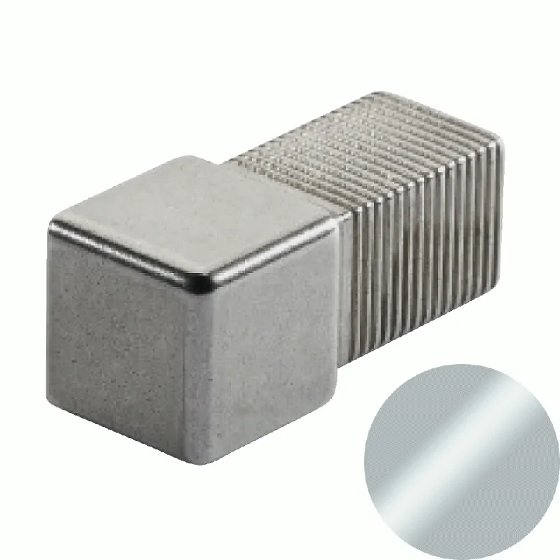 Betrouwbaar Profilitec - SQUARECAPSULE SJC - H 10 mm, Capsula in Alluminio Finitura Anodizzato Argento, Linea Rivestimenti, Set da 2 Pz - SJC100ASSET2