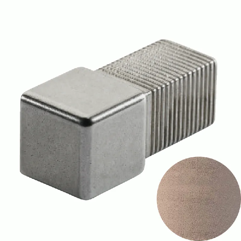 Profilitec - SQUARECAPSULE SJC - H 10 mm, Capsula in Alluminio Finitura Anodizzato Brillantato Champagne, Linea Rivestimenti, Set da 2 Pz - SJC100ACXBSET2 Fabrieksprijs