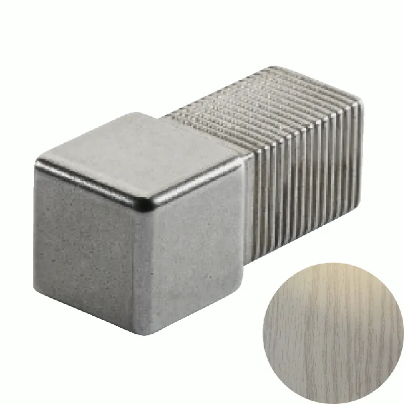 Rechtstreeks Van De Fabrikant Profilitec - SQUARECAPSULE SJC - H 10 mm, Capsula in Alluminio Finitura Effetto Legno Rovere, Linea Rivestimenti, Set da 2 Pz - SJC100ATROSET2