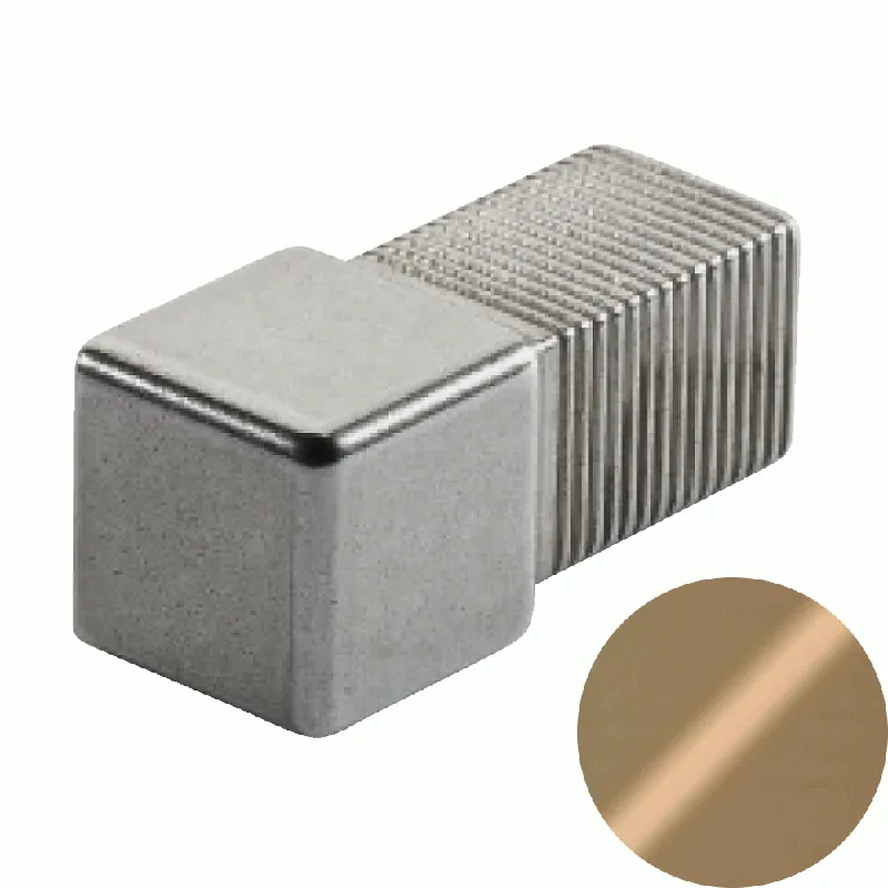 Aanbieding Profilitec - SQUARECAPSULE SJC - H 11 mm, Capsula in Alluminio Finitura Verniciato Tortora Goffrato, Linea Rivestimenti, Set da 2 Pz - SJC110A33SET2