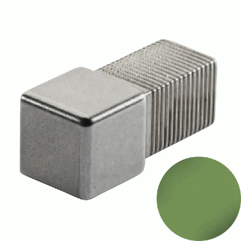 Profilitec - SQUARECAPSULE SJC - H 12,5 mm, Capsula in Alluminio Finitura Anodizzato Titanio, Linea Rivestimenti, Set da 2 Pz - SJC125ATSET2 Premium