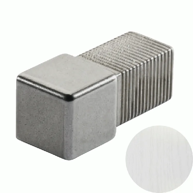 Rechtstreeks Van De Fabrikant Profilitec - SQUARECAPSULE SJC - H 12,5 mm, Capsula in Alluminio Finitura Effetto Legno Rovere Sbiancato, Linea Rivestimenti, Set da 2 Pz - SJC125ATRSSET2