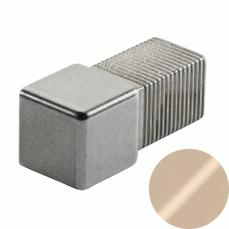 Direct Beschikbaar Profilitec - SQUARECAPSULE SJC - H 12,5 mm, Capsula in Alluminio Finitura Verniciato Kaki Goffrato, Linea Rivestimenti, Set da 2 Pz - SJC125A34SET2