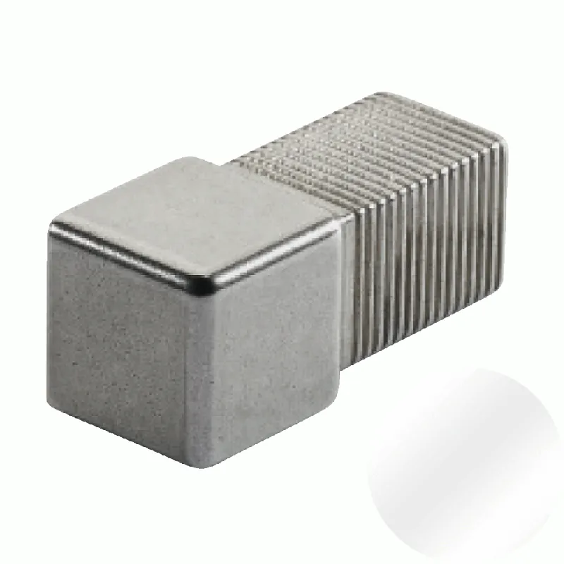 Profilitec - SQUARECAPSULE SJC - H 6 mm, Capsula in Alluminio Finitura Verniciato Bianco Puro, Linea Rivestimenti, Set da 2 Pz - SJC60AM11SET2 Superprijs