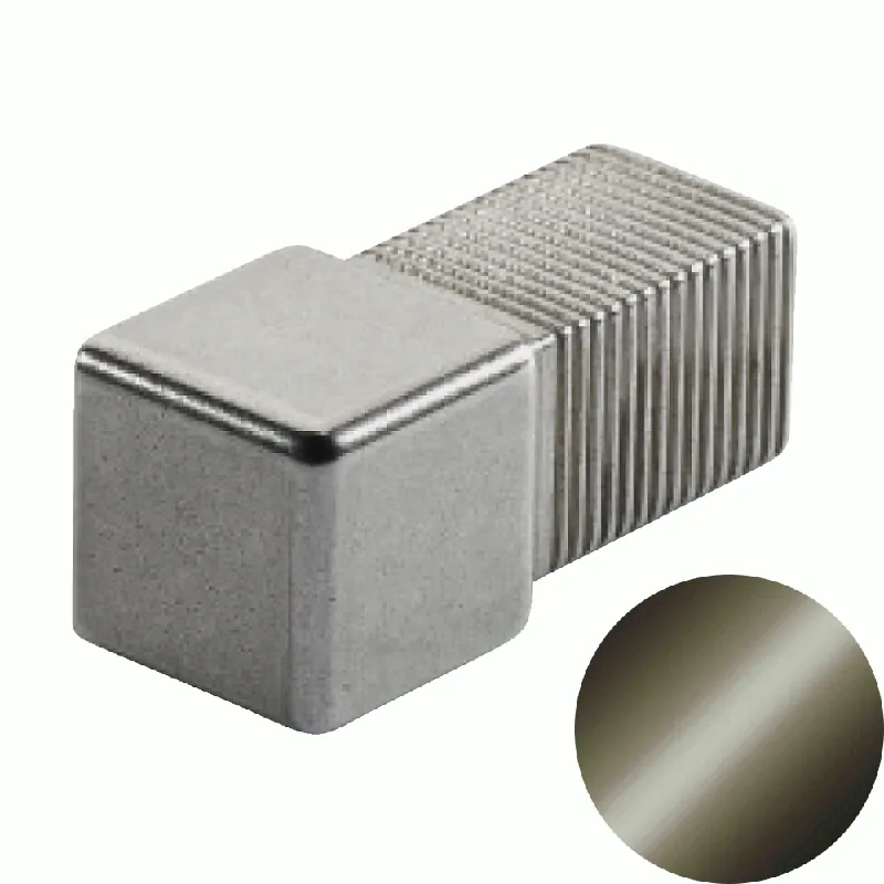 Profilitec - SQUARECAPSULE SJC - H 8 mm in Alluminio Finitura Anodizzato Brillantato Titanio, Linea Rivestimenti, Set da 2 Pz - SJC80ATBSET2 Betaalbaar