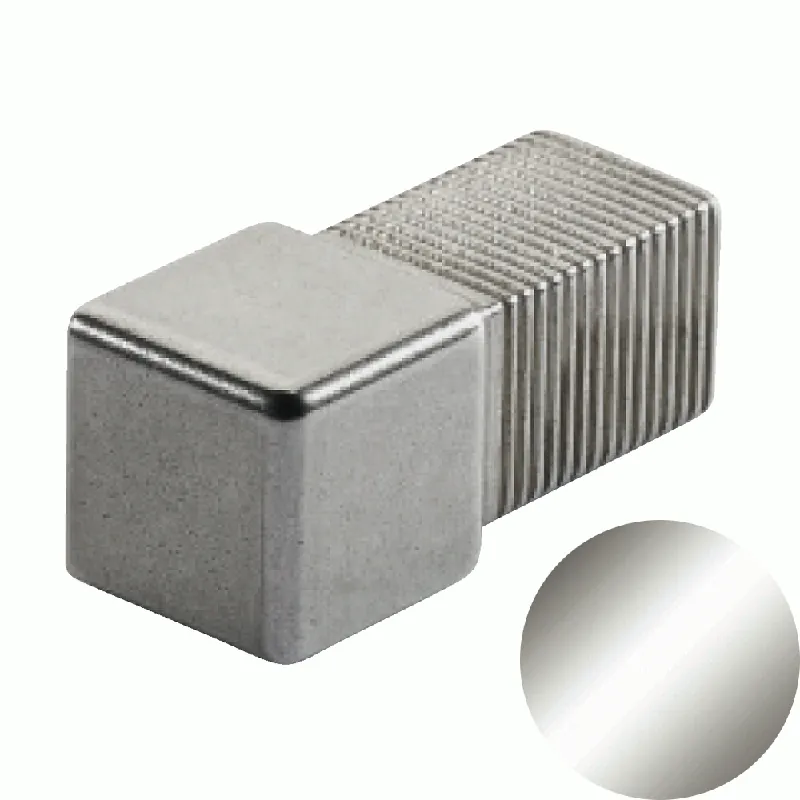 Snelle Levering Profilitec - SQUARECAPSULE SJC - H 8 mm, Capsula in Acciaio Finitura Inox Lucido AISI 304, Linea Pavimenti-Gradini-Rivestimenti, Set da 2 Pz - SJC80ILSET2