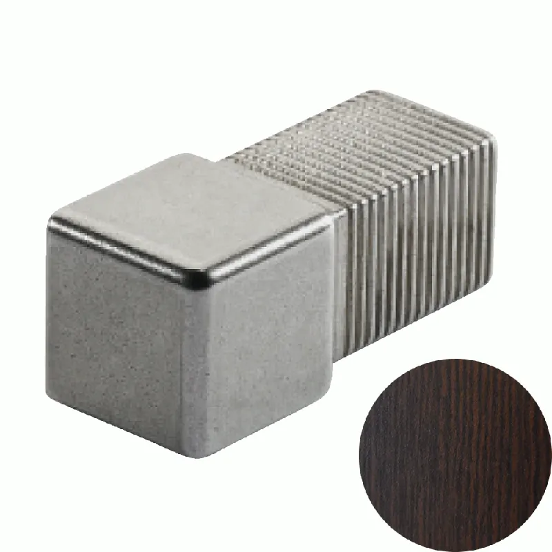 Profilitec - SQUARECAPSULE SJC - H 8 mm, Capsula in Alluminio Finitura Effetto Legno Wengé, Linea Rivestimenti, Set da 2 Pz - SJC80ATWESET2 Betrouwbaar
