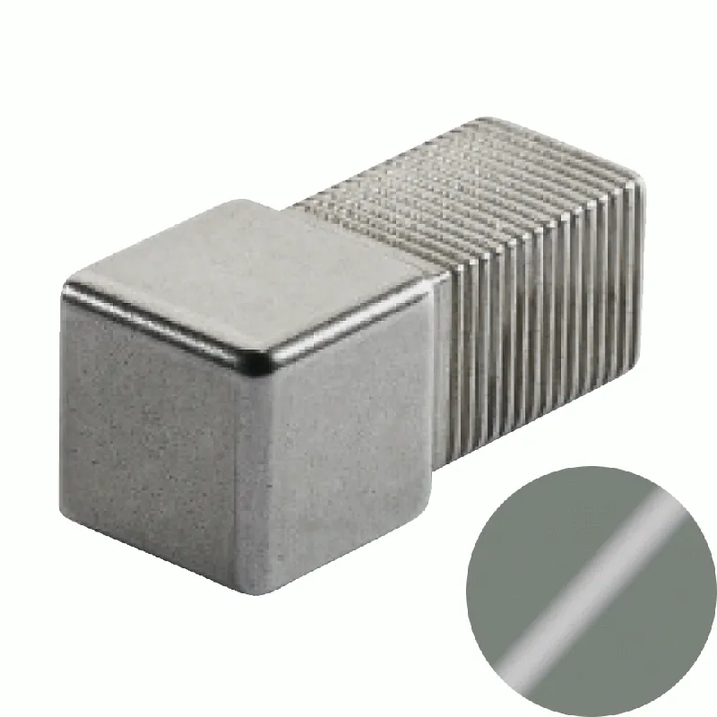 Profilitec - SQUARECAPSULE SJC - H 8 mm, Capsula in Alluminio Finitura Verniciato Grigio Pastello Goffrato, Linea Rivestimenti, Set da 2 Pz - SJC80A24SET2 Goedkoop
