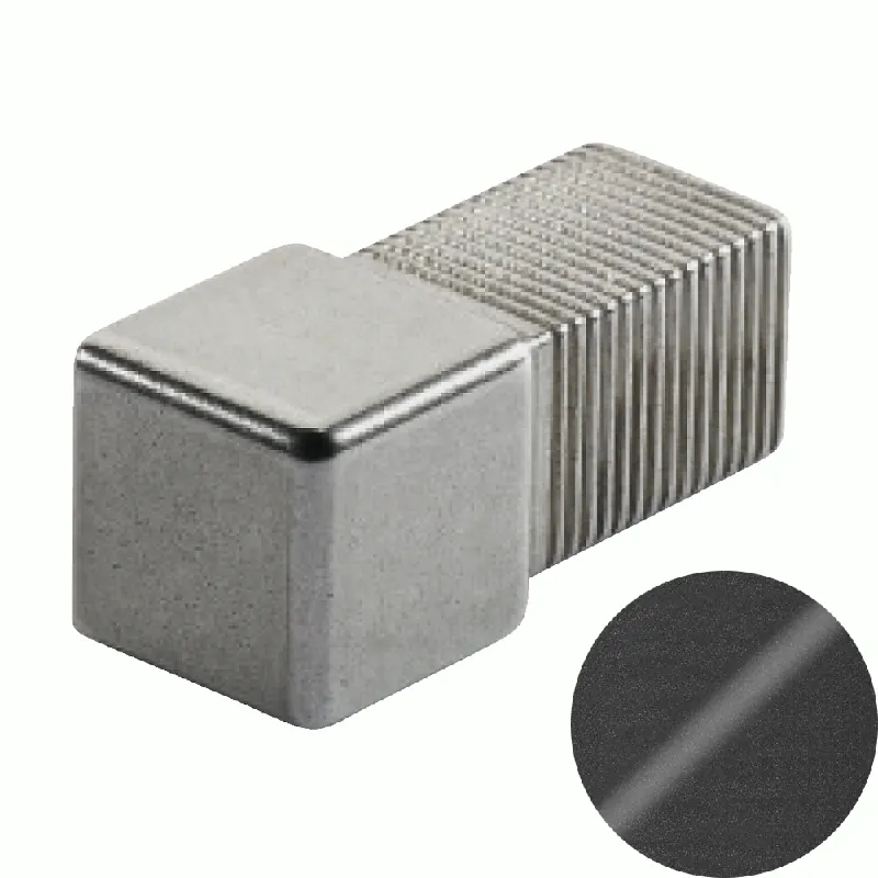 Betaalbaar Profilitec - SQUARECAPSULE SJC - H 8 mm, Capsula in Alluminio Finitura Verniciato Micaceo Goffrato, Linea Rivestimenti, Set da 2 Pz - SJC80A50SET2