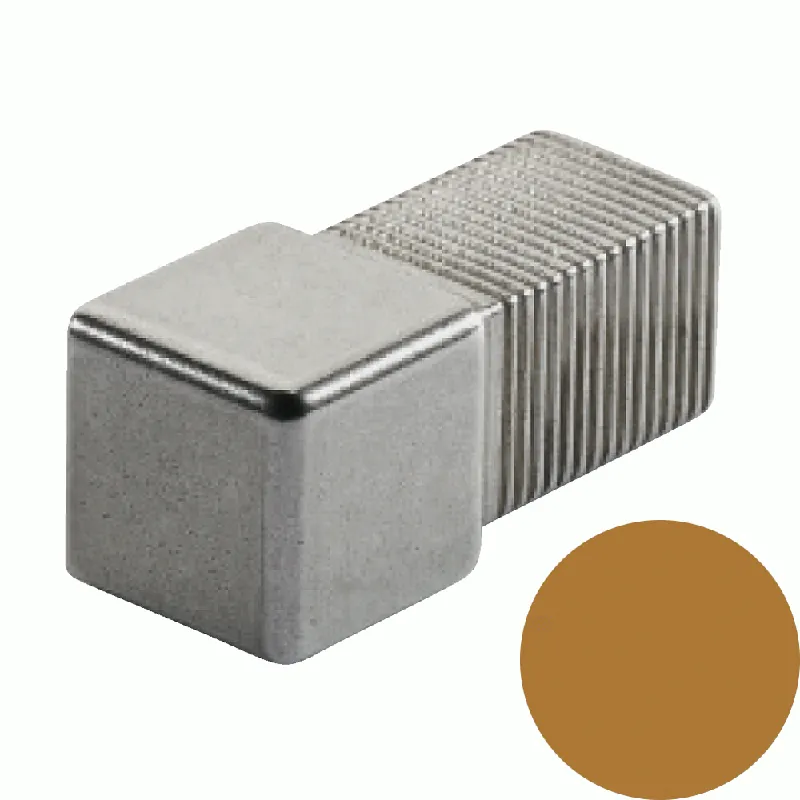 Profilitec - SQUARECAPSULE SJC - H 9 mm, Capsula in Alluminio Finitura Anodizzato Rame, Linea Rivestimenti, Set da 2 Pz - SJC90ARSET2 Op = Op