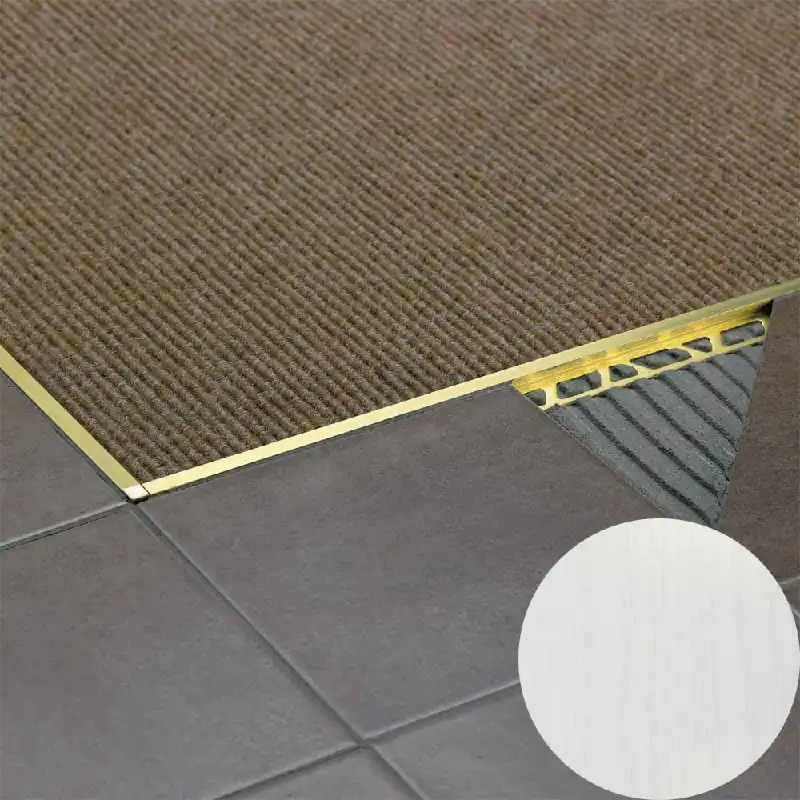 Fabrieksprijs Profilitec - SQUAREJOLLY SJ - H 10 mm, L 2700 mm in Alluminio Finitura Effetto Legno Rovere Sbiancato, Linea Rivestimenti - SJ100ATRS270