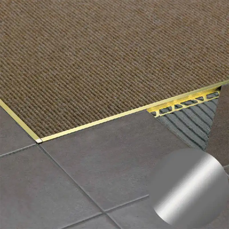 Profilitec - SQUAREJOLLY SJ - H 10 mm, L 2700 mm in Ottone Finitura Cromato, Linea Rivestimenti - SJ100OC270 Lage Prijs