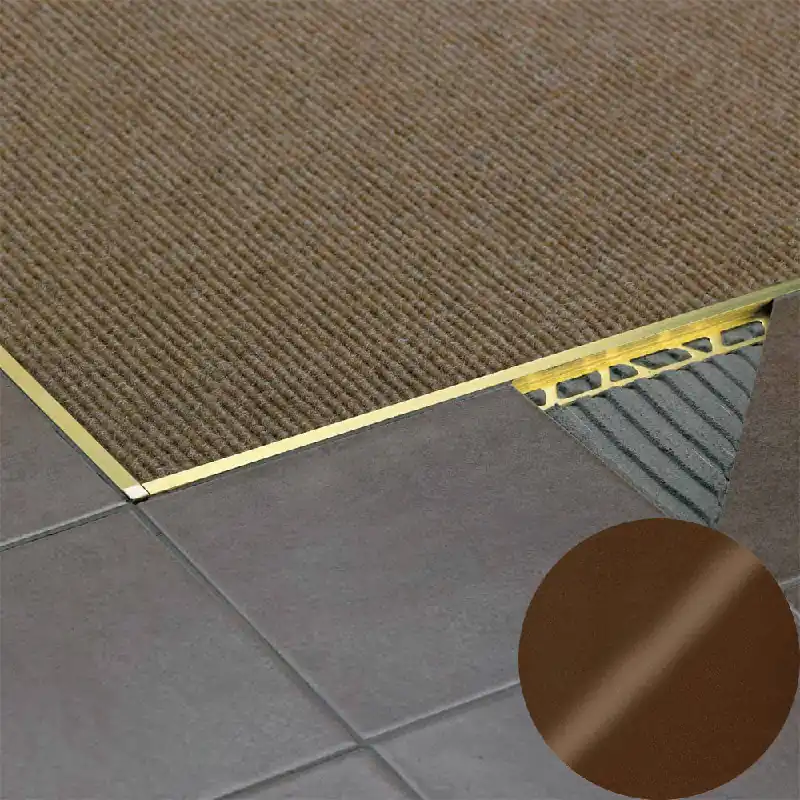 Profilitec - SQUAREJOLLY SJ - H 11 mm, L 2700 mm in Alluminio Finitura Verniciato Corten Goffrato, Linea Rivestimenti - SJ110A60270 Veilige Betaling