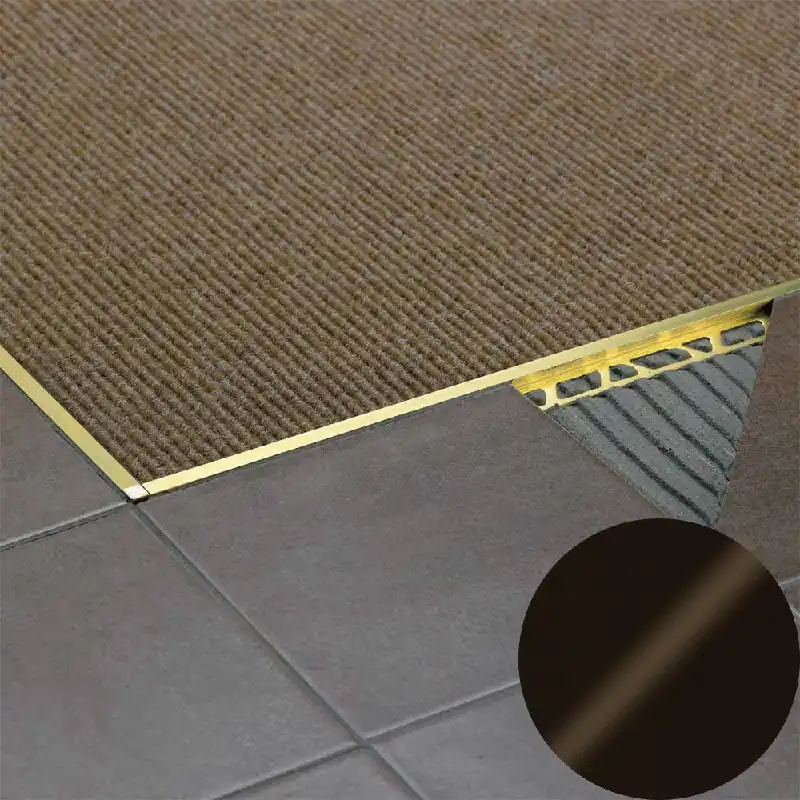 Korting Profilitec - SQUAREJOLLY SJ - H 11 mm, L 2700 mm in Alluminio Finitura Verniciato Testa di Moro Goffrato, Linea Rivestimenti - SJ110A64270