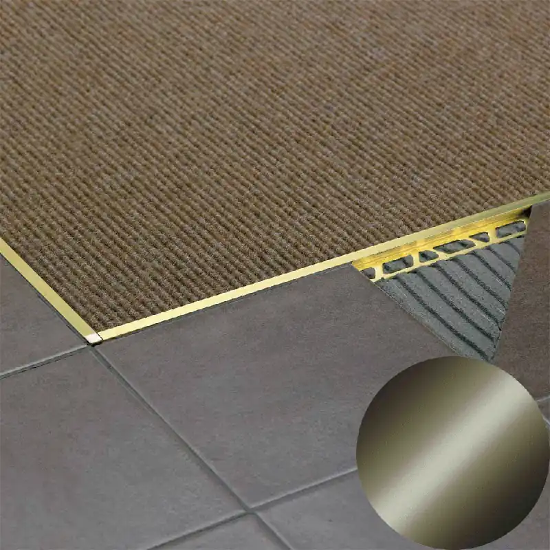 Actieprijs Profilitec - SQUAREJOLLY SJ - H 12,5 mm, L 2700 mm in Alluminio Finitura Anodizzato Brillantato Titanio, Linea Rivestimenti - SJ125ATB270