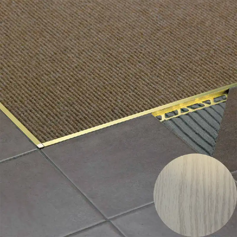 Aanbieding Profilitec - SQUAREJOLLY SJ - H 8 mm, L 2700 mm in Alluminio Finitura Effetto Legno Rovere, Linea Rivestimenti - SJ80ATRO270