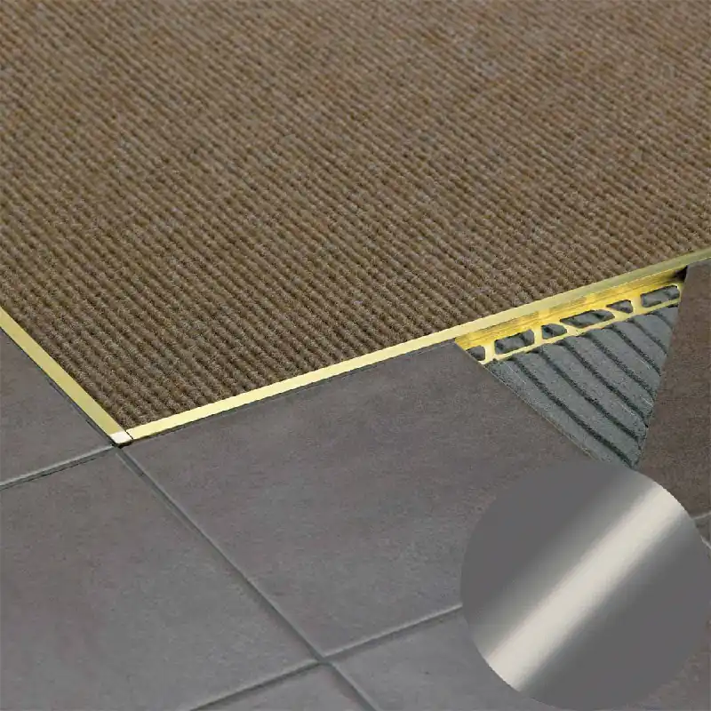 Profilitec - SQUAREJOLLY SJ - H 8 mm, L 2700 mm in Alluminio Finitura Verniciato Grigio Cemento Goffrato, Linea Rivestimenti - SJ80A25270 Express Levering