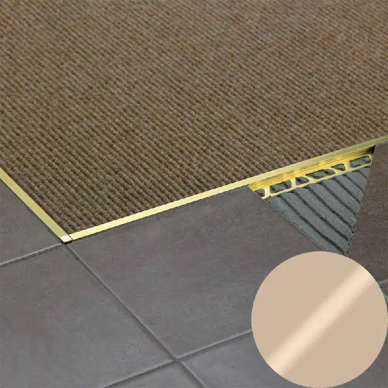 Profilitec - SQUAREJOLLY SJ - H 8 mm, L 2700 mm in Alluminio Finitura Verniciato Kaki Goffrato, Linea Rivestimenti - SJ80A34270 Meest Verkocht