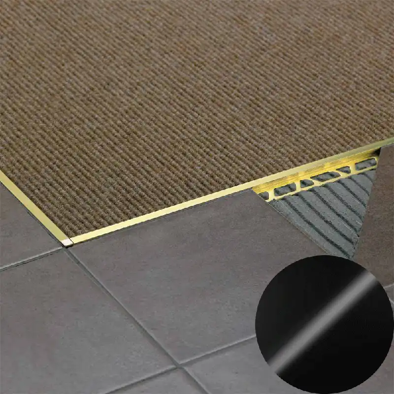 Koopje Profilitec - SQUAREJOLLY SJ - H 8 mm, L 2700 mm in Alluminio Finitura Verniciato Nero, Linea Rivestimenti - SJ80A54270