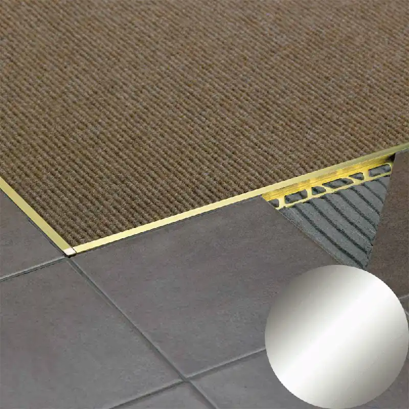 Superprijs Profilitec - SQUAREJOLLY SJ Deformabile - H 6 mm, L 2700 mm in Acciaio Finitura Inox Lucido AISI 304, Linea Pavimenti-Gradini-Rivestimenti - SJ60ILD270