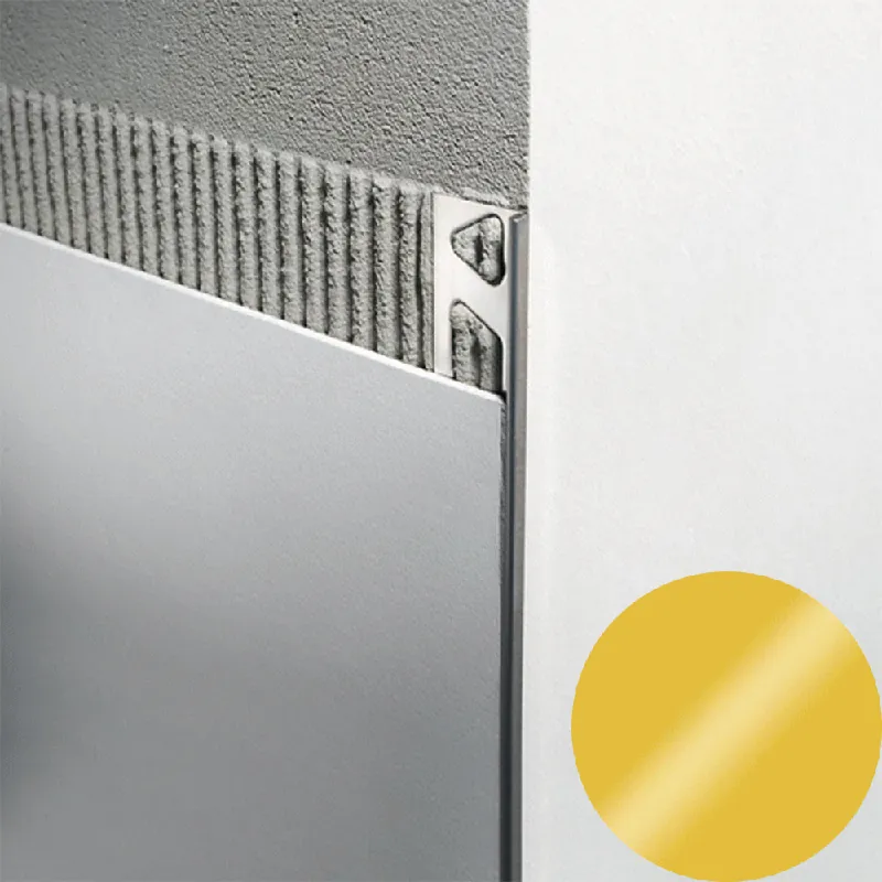 Profilitec - TRIMTEC TR - H 20 mm, L 2700 mm in Ottone Finitura Naturale, Linea Pavimenti - TR200ON270 Shop Nu