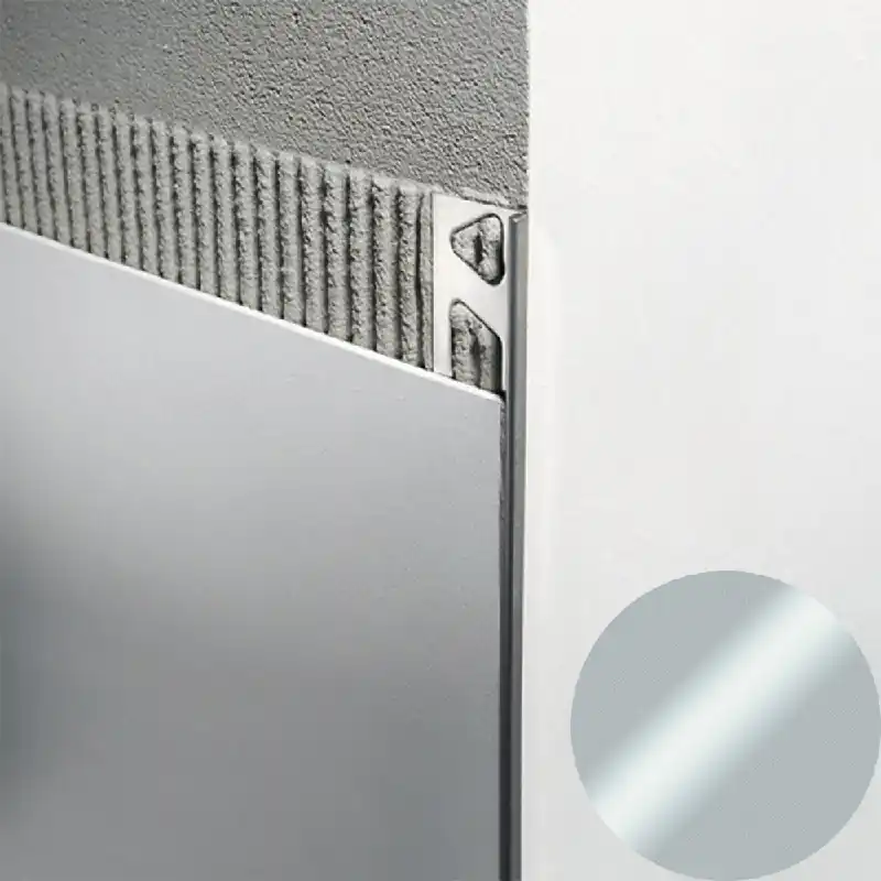 Uitverkoop Profilitec - TRIMTEC TR Deformabile - H 8 mm, L 2700 mm in Alluminio Finitura Anodizzato Argento, Linea Pavimenti-Rivestimenti - TR80ASD270