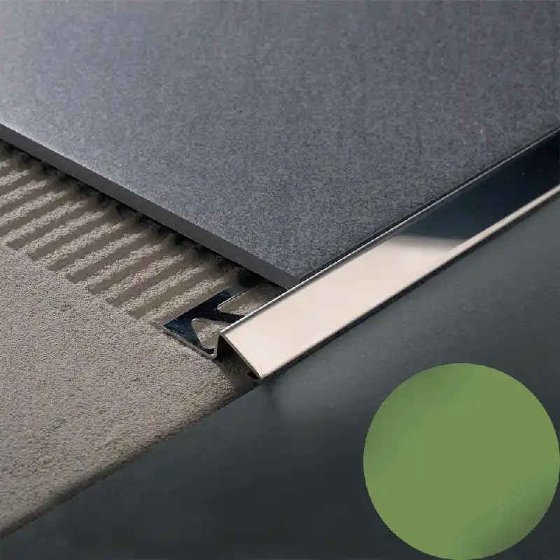 Profilitec - ZEROTEC ZR - H 10 mm, L 2700 mm in Alluminio Finitura Anodizzato Titanio, Linea Pavimenti - ZR100AT270 Beperkte Voorraad