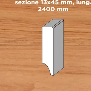 Aanbieding Unikolegno - Battiscopa impiallacciato rettangolare, essenza Doussiè, finitura EVO spazzolato verniciato all‘acqua, sezione 13x45 mm, lung. 2400 mm) - BADOUSPEVTYPD6V5X