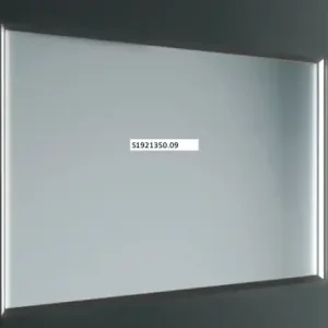 Aanbieding Speci - Specchio d‘arredo rettangolare con luce bluetooth Nero liscio Semi Opaco 80x80x6,5 cm