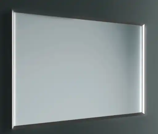 Aanbieding Speci - Specchio d‘arredo rettangolare con luce Nero liscio Semi Opaco 80x100x6,5 cm