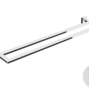 Actieprijs Dado - Porta salviette doppio Nickel satinato 600 mm