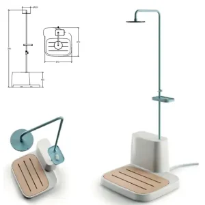 Weekendaanbieding Ista‘ - Colonna doccia da esterno Bianco Goffrato