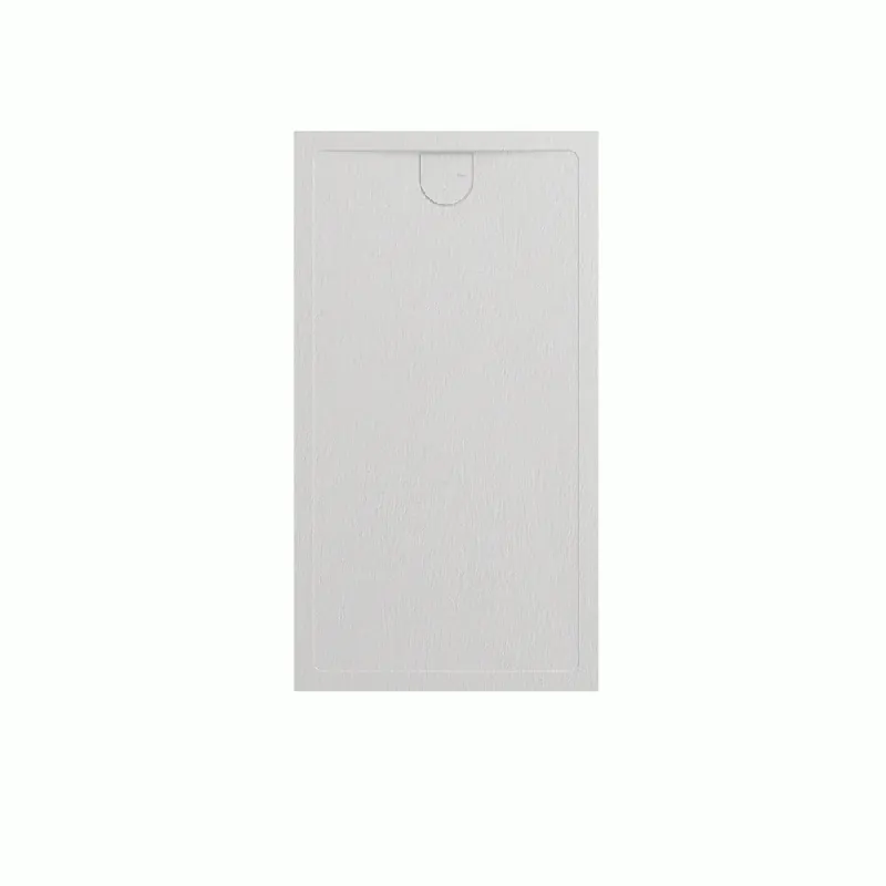 Actieprijs Kou - Piatto doccia Rettangolare in Silexpol 100x80 cm x 3,3 cm, color Blanco Total