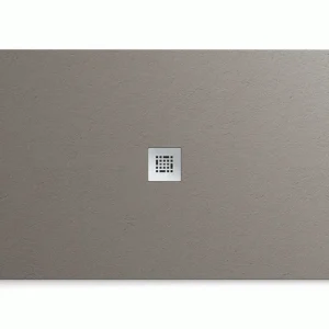 Actieprijs Essential - Piatto doccia Rettangolare in Silexpol 170x80 cm x 2,5 cm, color Cenere