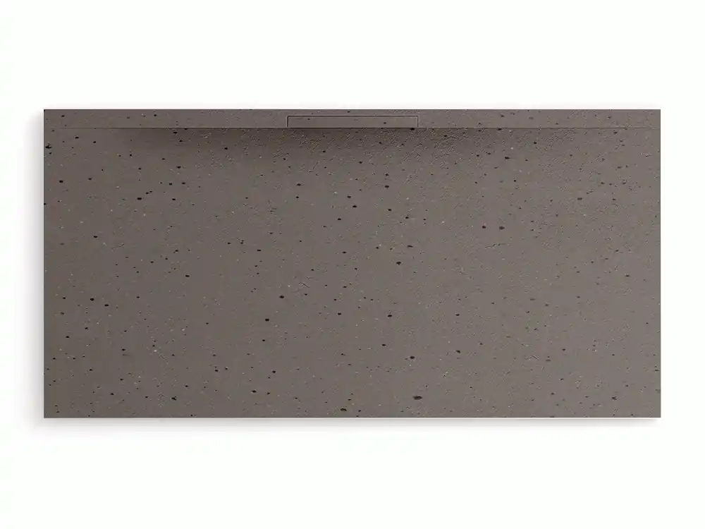 Beperkt Aanbod Trace - Piatto doccia Rettangolare in Silexpol 180x100 cm x 2,4-2,7 cm, color Drop Cenere