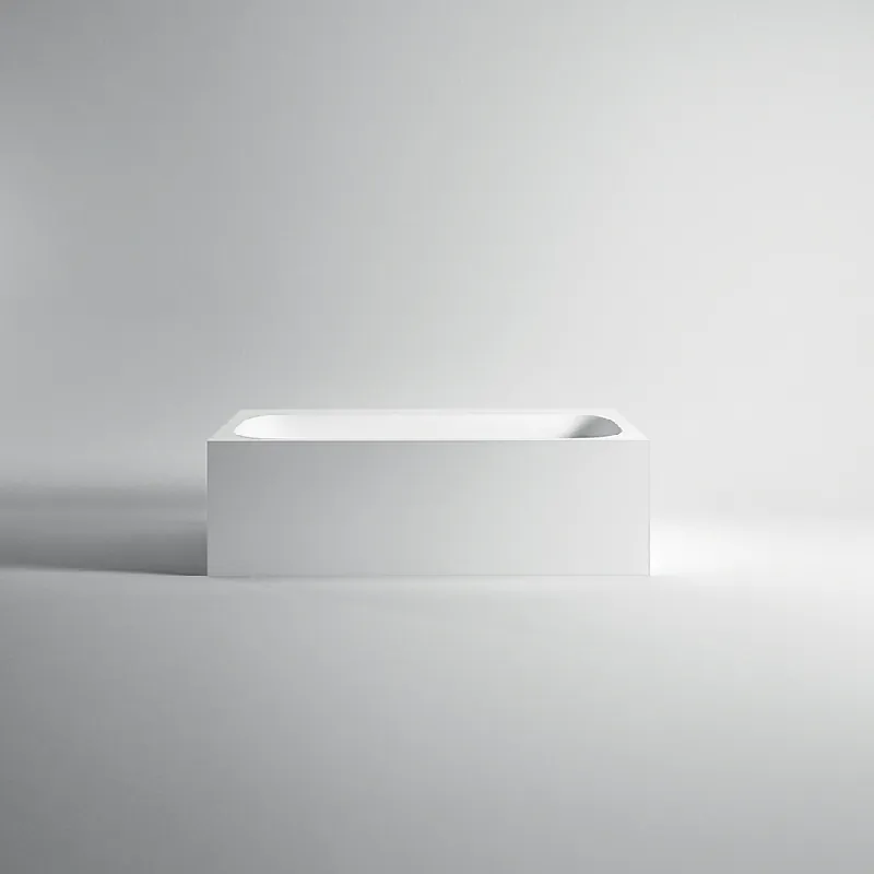 Aanbieding R1 - Vasca da Bagno Base angolare Dx in Corian, Misura 180X90 cm, Altezza 55 cm, Colore Glacier White